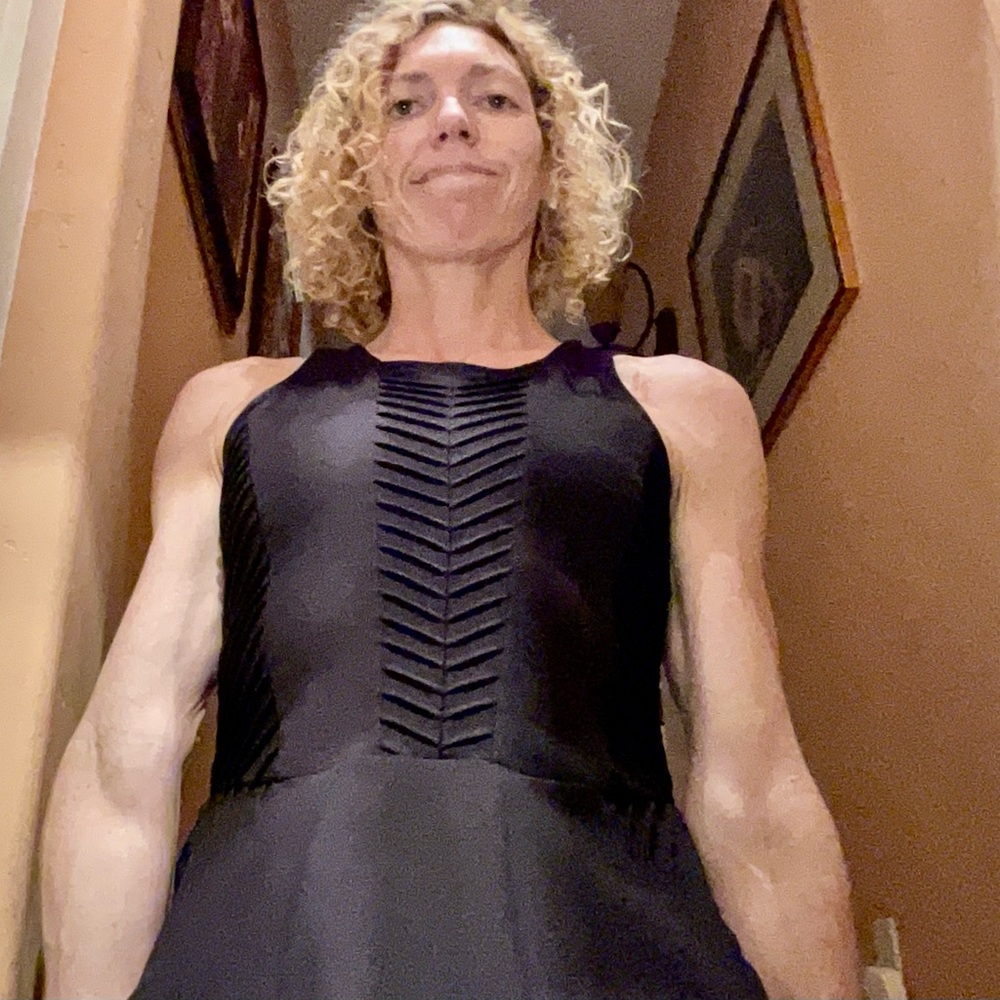 Parker Black Sheath Dress Sleeveless Scoop Neck Cocktail